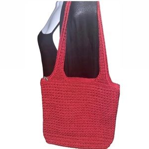 The Sak Red Crochet Shoulder Bag